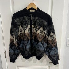Vintage 60s Citation Club by Puritan Mohair Wool Blend Zip Up Cardigan