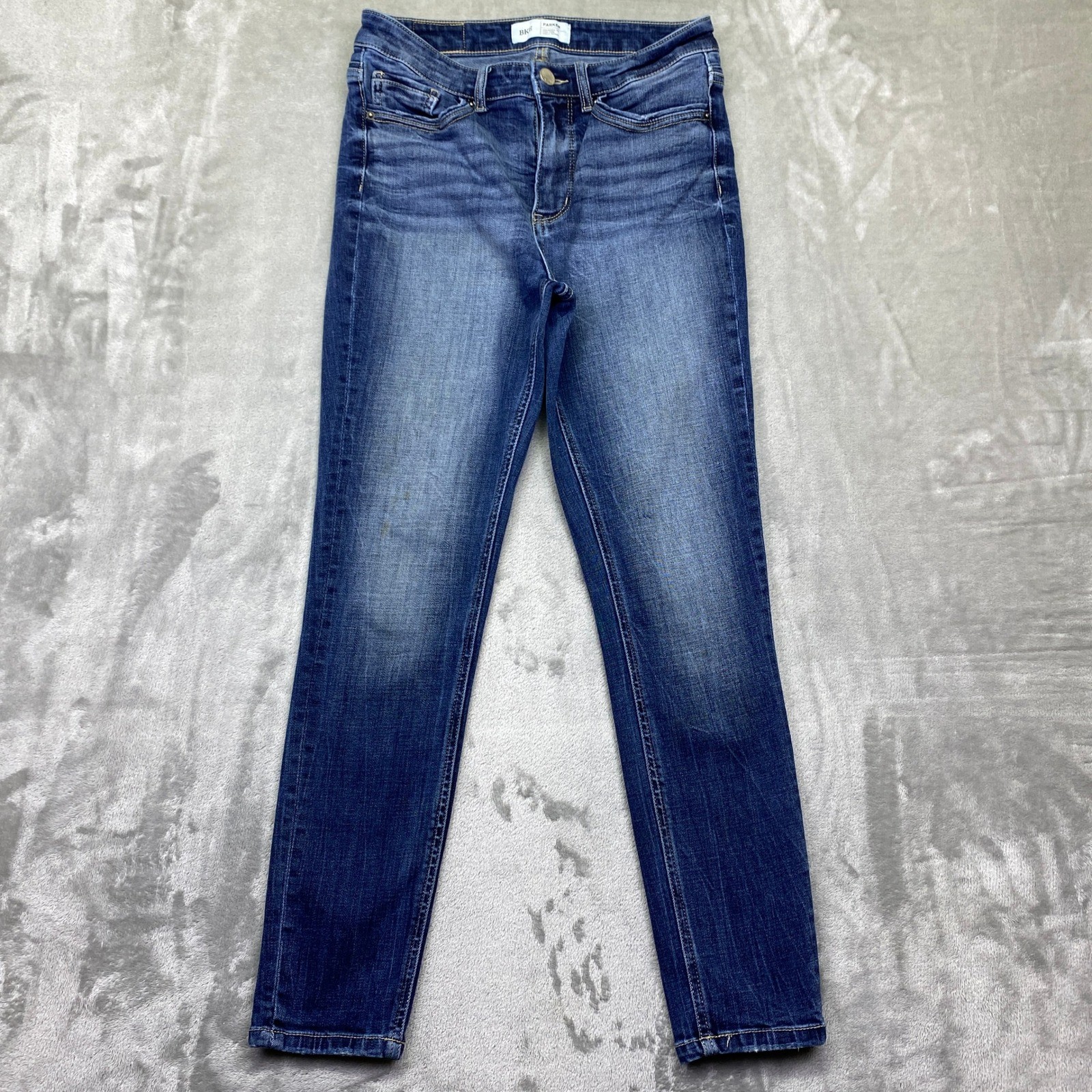 BKE Denim Parker High Rise Ankle Skinny Jeans Women's Size 26 Blue Wash Preppy