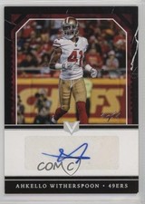 2017 Panini Vertex Signatures Onyx 1/1 Ahkello Witherspoon #VS-AW Auto 4f5