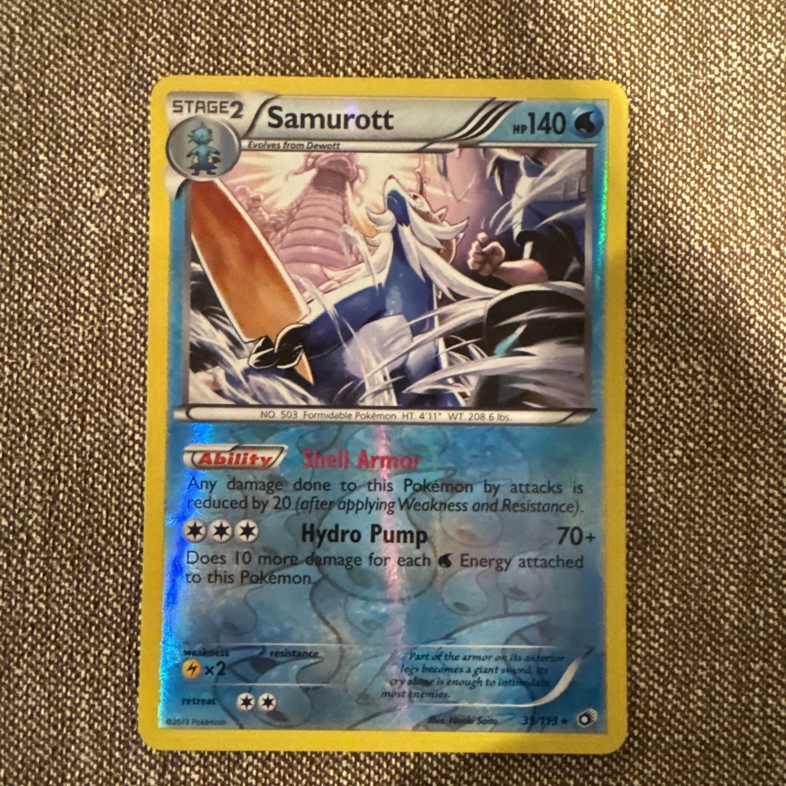 Samurott Legendary Treasures 39/113 Reverse Holo