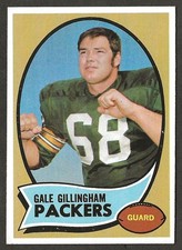 1970 Topps #131 GALE GILLINGHAM Green Bay Packers ROOKIE CARD - EXMT - 09. rookie card picture