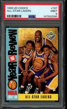 1998 UD Choice #197 All-Star Lakers w/ Shaquille O'Neal Kobe Bryant PSA 9