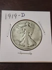 1919-D Liberty Walking Half Dollar (Free Shipping)