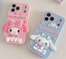 Cute 3D Cinna Kawaii Cartoon Phone Case for iPhone 11 12 13 14 15 16 17 Pro Max