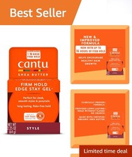 Extra Hold Edge Stay Gel 2.25 Oz - Shea Butter Smooth Frizz for Curly Hair