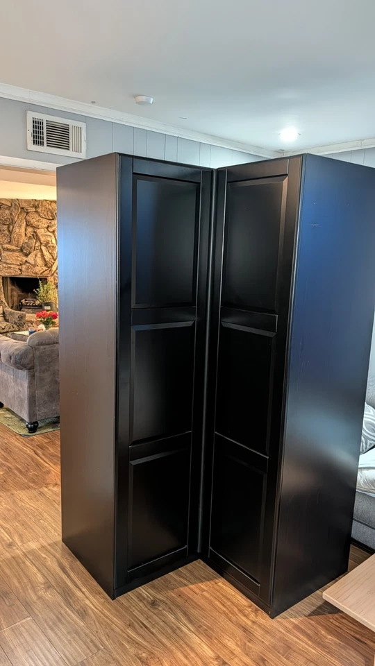 Estantería y Armario Ikea Negro / Juego de Armario / Estantería de Dormitorio  Foto 4 de 4