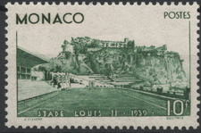 TIMBRE MONACO Année 1939 Inauguration du stade Louis II n°184 NEUF*
