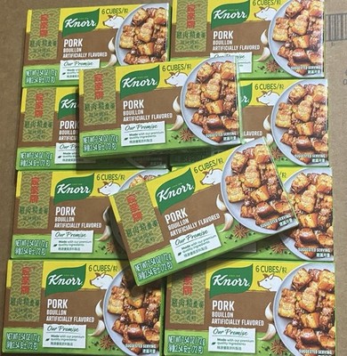 10 Boxes  (60 Cubes) Knorr Pork Bouillon Artificially Flavored
