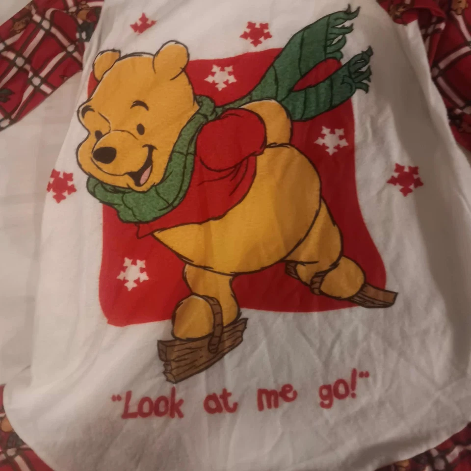 Camisón a Cuadros Rojo Disney Winnie the Pooh Vintage Niñas Pequeñas 2 T AA Milne Foto 4 de 4