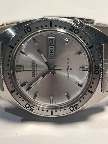SEIKO VERY RARE VINTAGE SPORT DIVER, 6106-8109, SILVER DIAL, SS, VERY GOOD - Picture 2 of 13