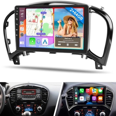 2+64GB Android 15 Car GPS Navi Radio Stereo WiFi BT 9'' For Nissan Juke 2011-2017