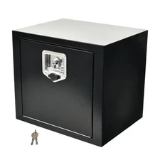 Black Steel 18"X14"X16" Underbody Truck Tool Box Trailer Pickup Storage Toolbox