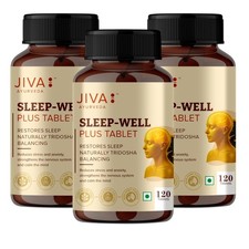 3 x Jiva Ayurveda Sleep Well Tablets 120tab Restores Sleep Naturally Non Habit
