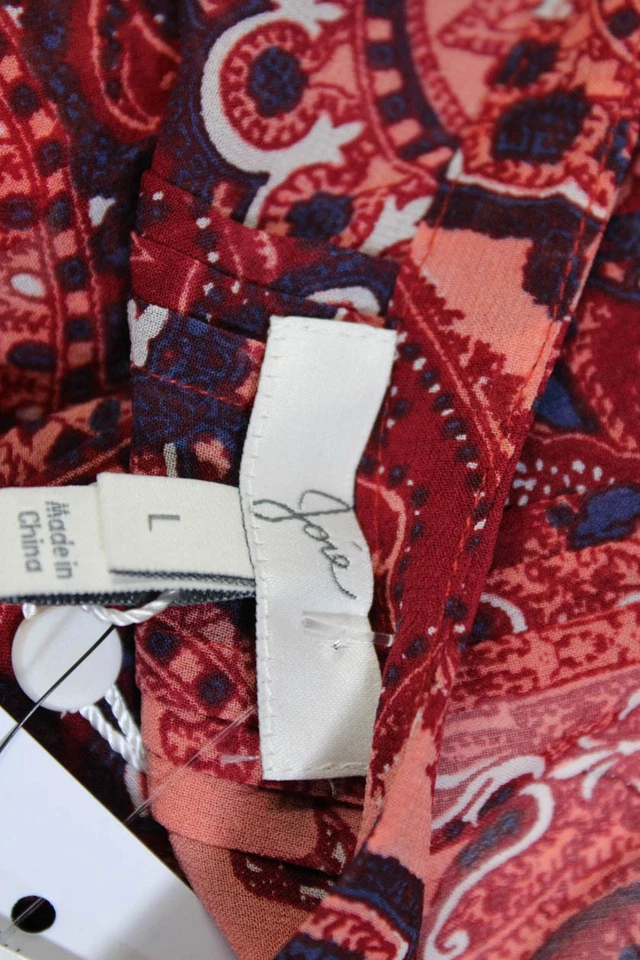 Blusa para mujer Joie con cuello en V mangas de seda floral talla L Foto 4 de 4