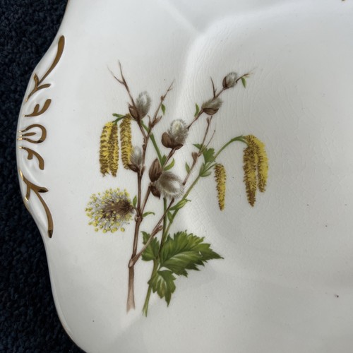 vintage Adderley plate sandwich cake Plate catkins spring Gilt Edge - Picture 2 of 11