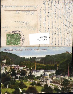 552380,tolle AK Marienbad Parkanlagen Centralbad Neubad 