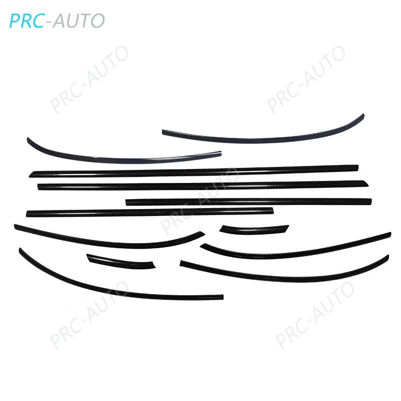 Para Mini Cooper Clubman R55 2 puertas 2008-14 Negro Ventanas Alféizar Moldura Tira Borde Foto 3 de 4