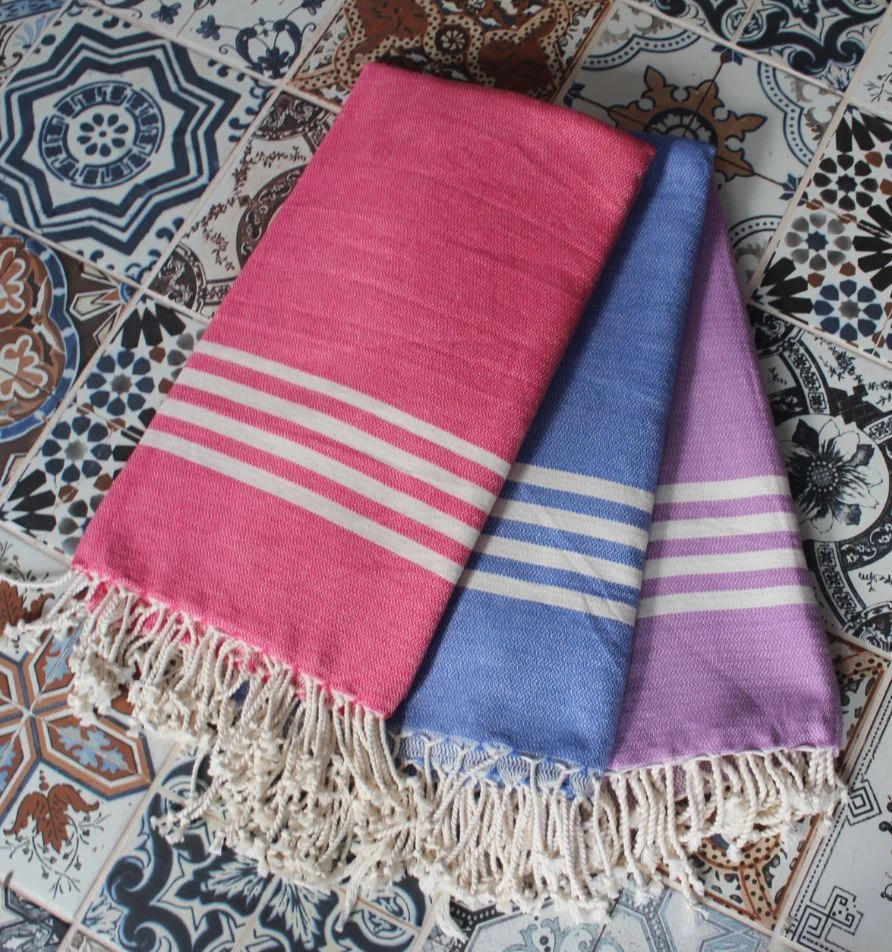 Peshtemal Handmade MARINE Towel Beach Bath Pareo Shawl Coverup Scarf Poncho Spa - Image 2 of 4