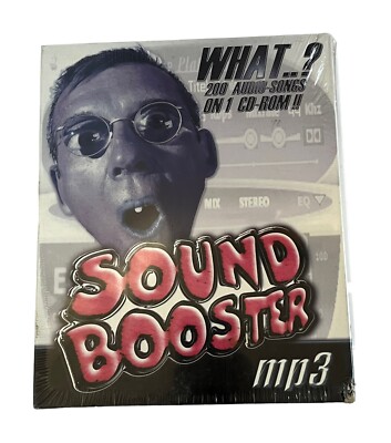 Sound Booster mp3 PC Big Box SoftWerk Windows 95/98  Retro Vintage NEU OVP