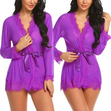 Women's Sexy Lingerie Sleepwear Babydoll Underwear Lace Dress G-String Nightwear