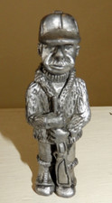 Handcrafted Pewter Hunter Outdoor Sports Figure Paper Weights Made In USA