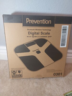 PARADIGM PREVENTION BLUETOOTH DIGITAL WEIGHT SCALE #0301 W/ MYCLOUDFITNESS APP