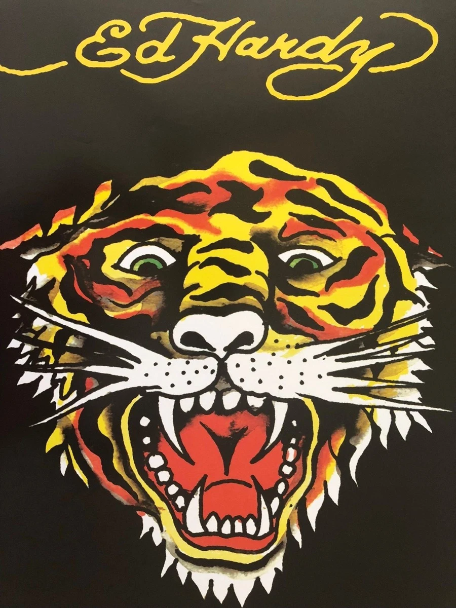 Online-Shopping ED HARDY,TATTOOS, \'TIGER\' ,RARE LICENSED 2007 POSTER AUTHENTIC | eBay