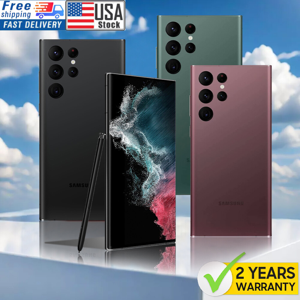 New Samsung Galaxy S22 Ultra 5G S908U Factory Unlocked ALL CARRIERS GSM CDMA