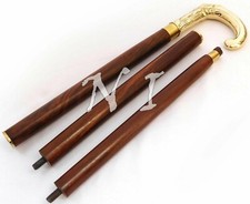 Vintage Style Brass Handle Victorian Design Brass Handle Walking Stick Cane Gift