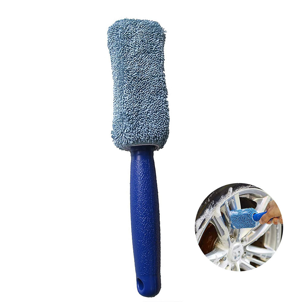 Car Wheel Cleaning Brush Tools Alloy Soft Bristle Cleaner Tire Washing