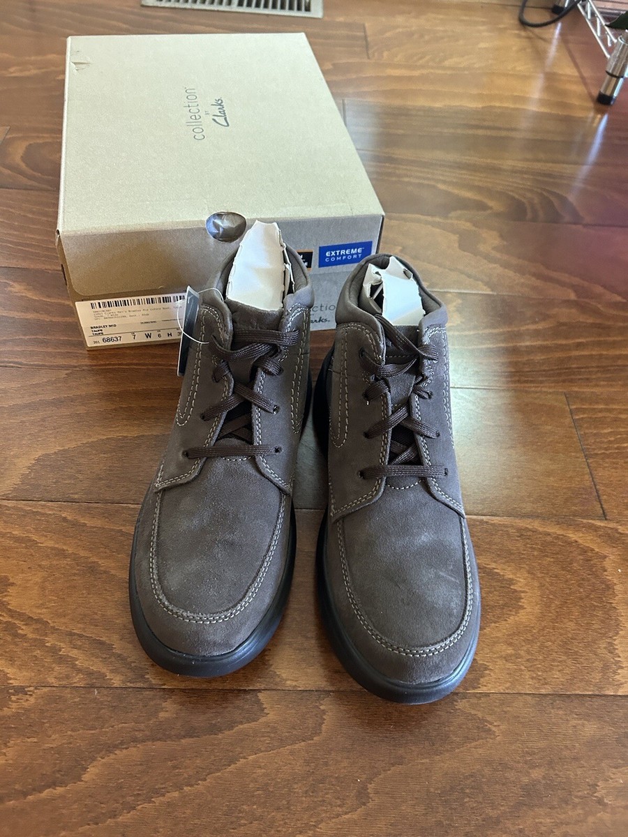 Clarks‎ Men\'s Bradley Mid Oxford Boot Taupe Suede NEW 7 W Lace Up Clarks Men main image 2