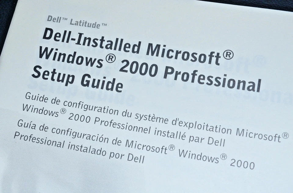 NEW MICROSOFT WINDOWS 2000 PRO W2K SP2 Sealed Dell CD Professional 01F756 w/Book - Image 3 of 4