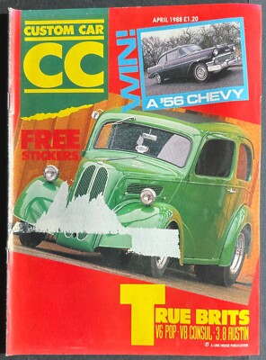CUSTOM CAR Magazine April 1988 AUSTIN A16 JAG Engine PRO STREET CAMARO FORD POP