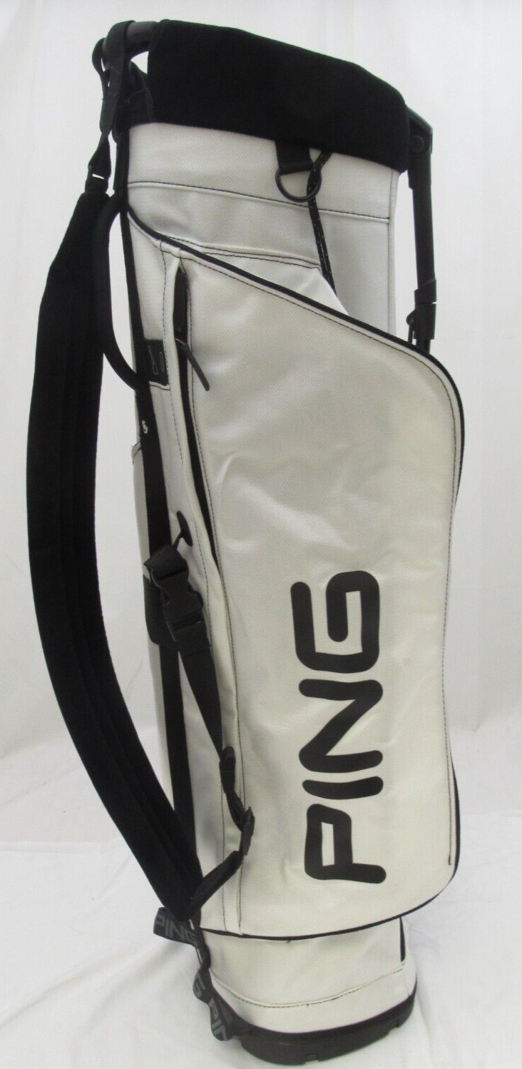 Used Ping L8 Stand Golf Bag (White) Single Carry Strap Ping Golf