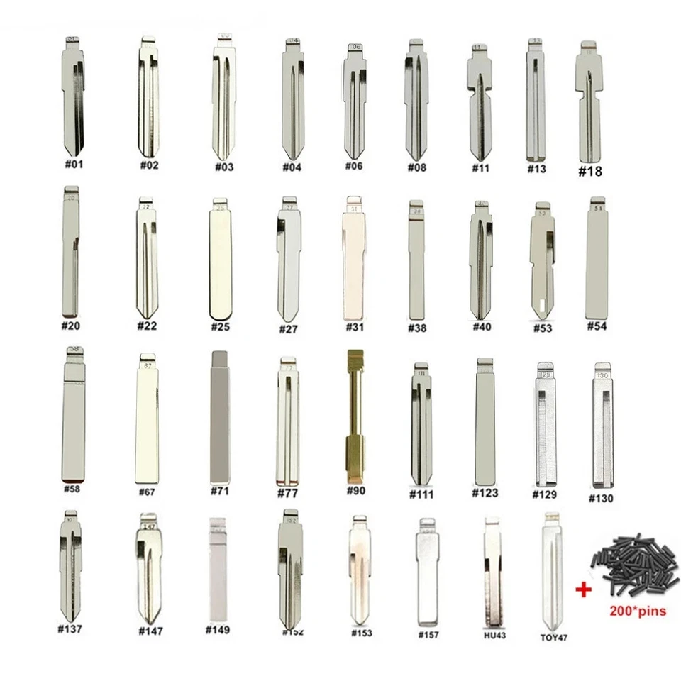 175pcs Car Key Blank Remote KD Key Blade Fit for Renault Toyota BMW AUDI PSA US - Image 4 of 4