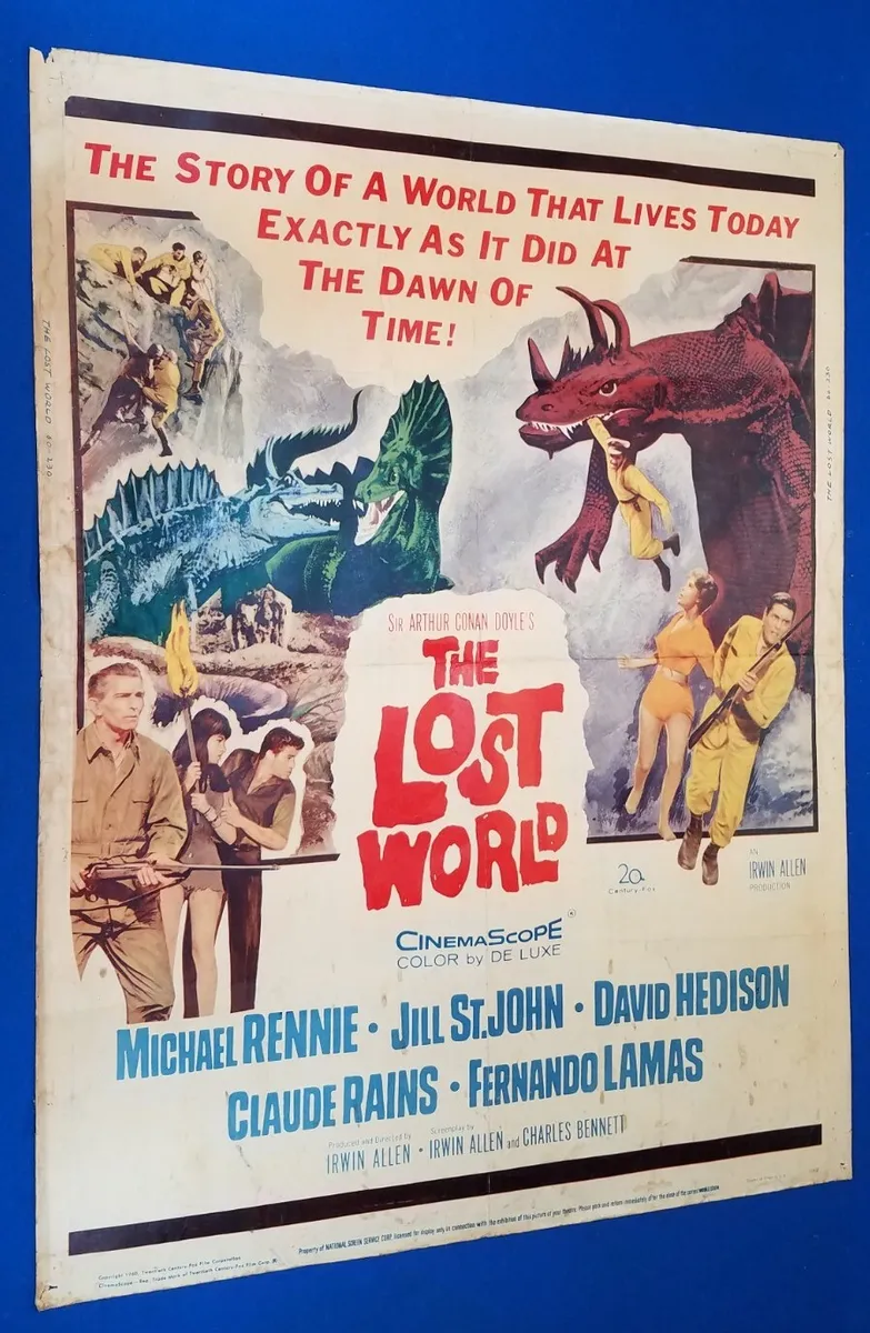 Movie Poster JURASSIC PARK THE LOST WORLD Sided ORIGINAL DINO FACTS 22x26 STEVEN SPIELBERG[並行輸入品]