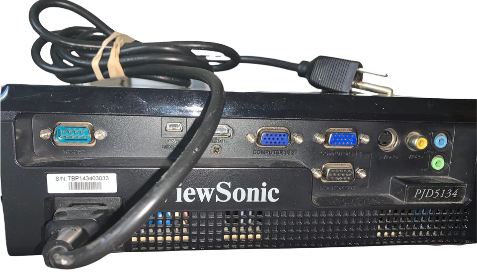 ViewSonic PJD5134 SVGA 800*600 DVI HDMI 3D Capable DLP Projector 3000-Lumens - Image 3 of 4