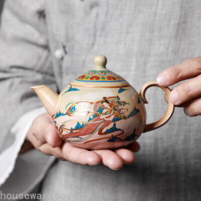 Dunhuang Feitian Tea Pot Household Retro Filter Anti Scalding Kung Fu Tea Set