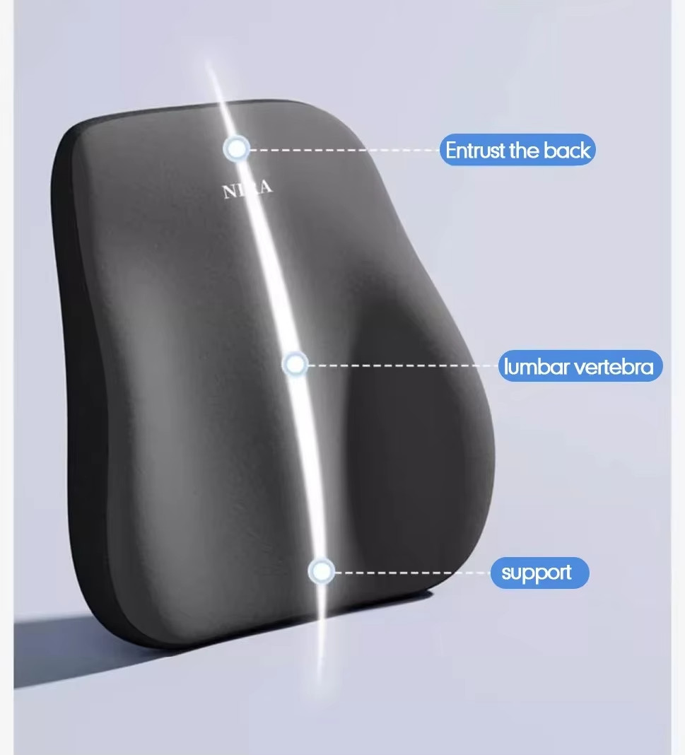 Poggiatesta Auto Cuscino Lombare Collo Sedile Conducente Supporto Guida Comfort - Miniatura 6