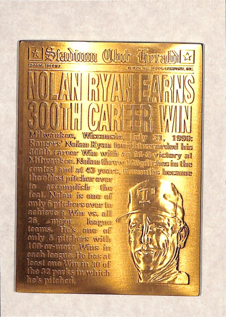 1990 Topps Stadium Club # Nolan Ryan Commemorative Gold NM | eBay