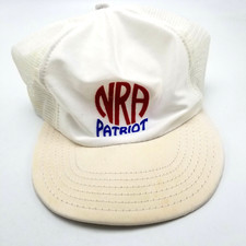 NRA Patriot National Rifle Hat Cap Snapback Used Adult Made in Usa Vtg Mesh W3D