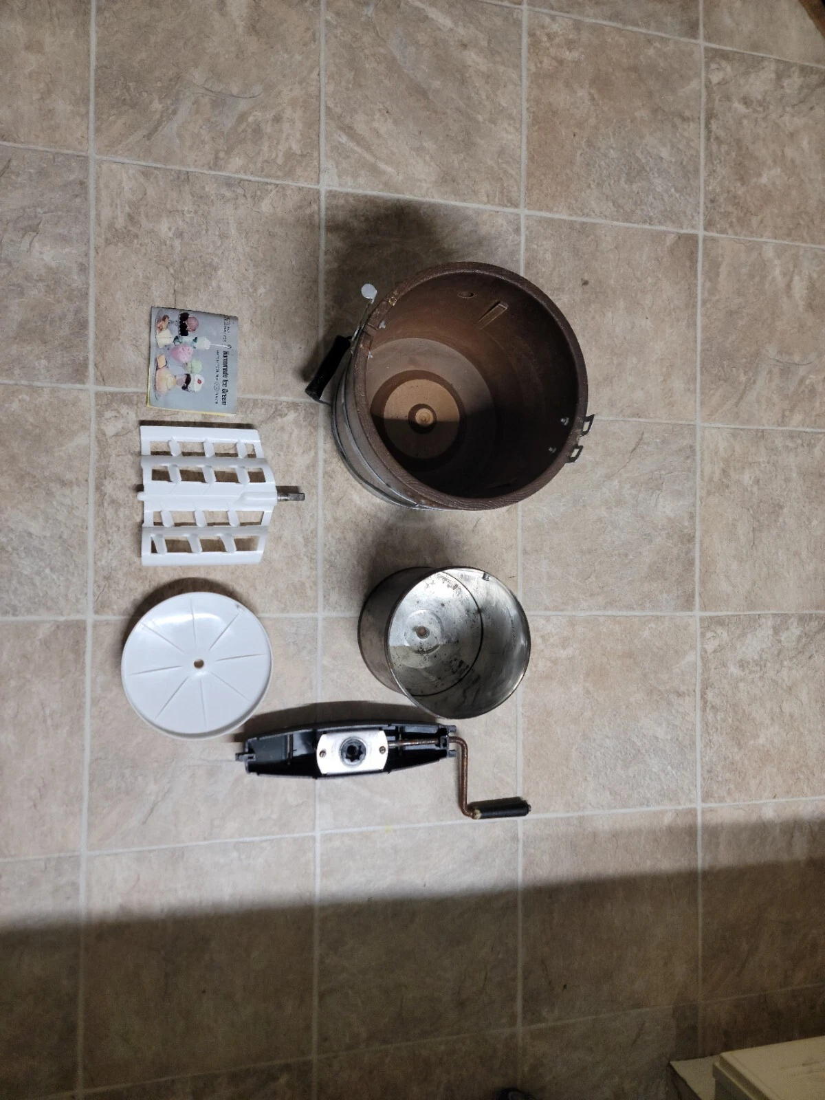 vintage ice cream maker Hand Crank