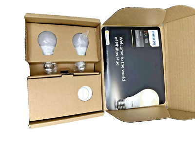 Philips Hue Warm 2 Bulb Light Dimmable White  Starter Kit