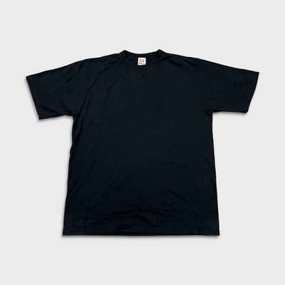Vintage Blank T Shirt Mens 3XL Black Casual Heavyweight Y2K Short