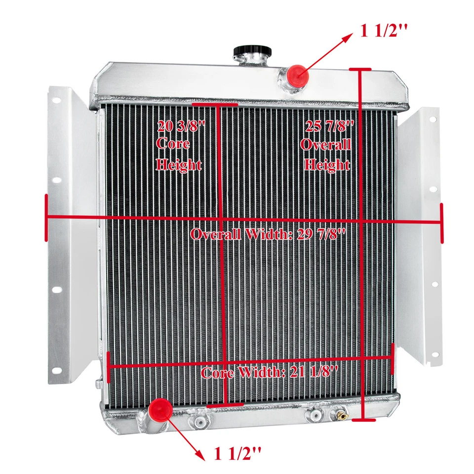 3-ROW ALUMINUM RADIATOR For 1961-1969 1963 DODGE D100 SERIES PICKUP TRUCK Foto 2 de 4