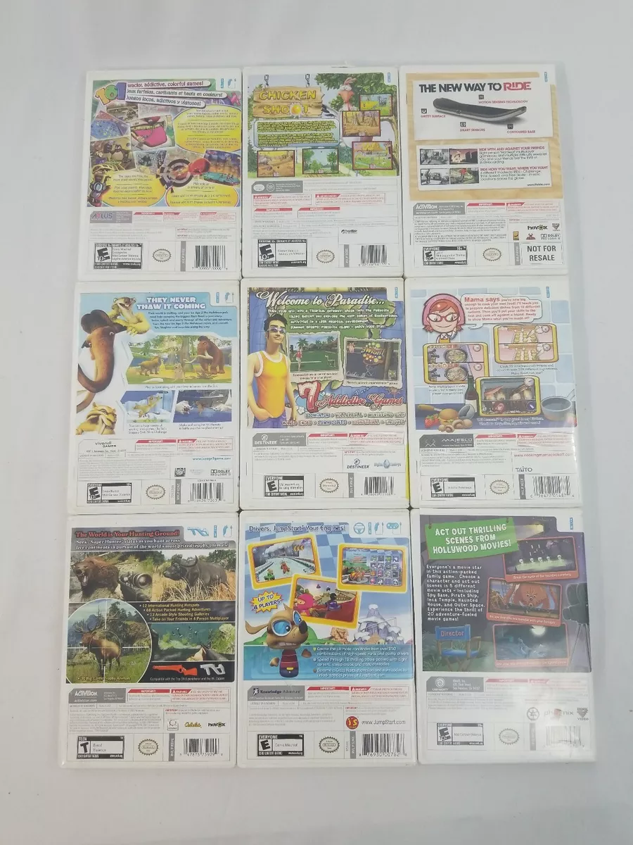 9 Wii Games Crazy Karts, Big Game Hunter, Summer Sports, Cook Off, Ride,  Ice Age