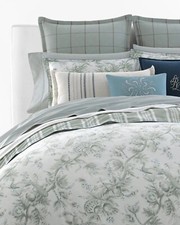 RALPH LAUREN F/Q JULIANNE TOILE 9pc DUVET SET STAN/EURO SHAMS/ QN SHEET NIP 730