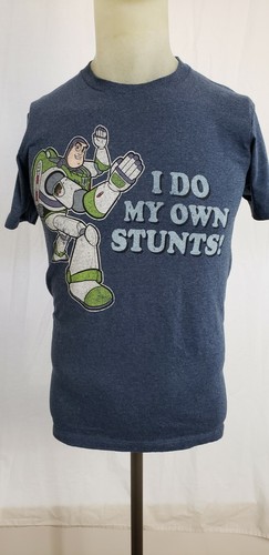 Toy Story 3 Buzz Lightyear I Do My Own Stunts Men's Graphic T-Shirt Size Small