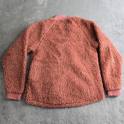 Patagonia Girls' Retro-X Rose Color Snap Fleece Bomber Jacket Size