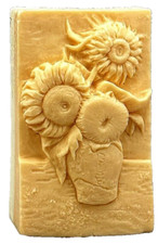 SUNFLOWER SOAP SILICONE MOLD floral flower SOAP BAR MOULD sunflower 5oz